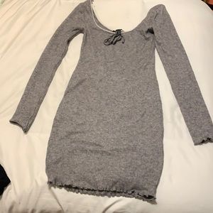 Grey knit dress